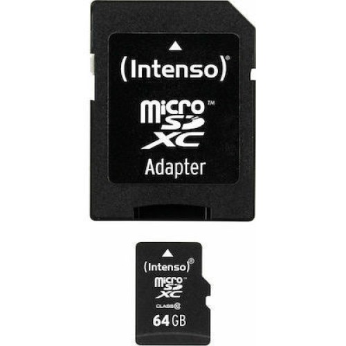 ΚΑΡΤΑ ΜΝΗΜΗΣ SD INTENSO 3413490 64GB & ADAPTER